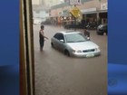 Chuva deixa ruas alagadas e causa estragos em Pouso Alegre, MG