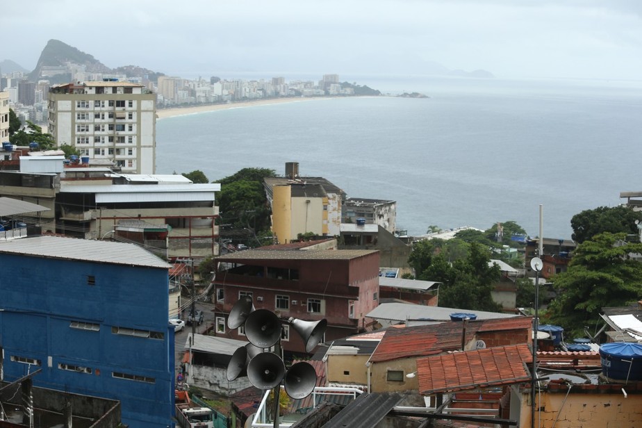 Sistema de sirenes no Morro do Vidigal, na Zona Sul do Rio