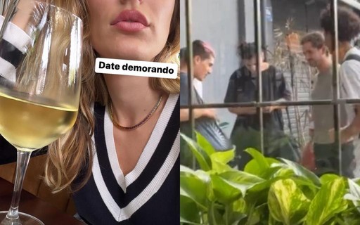 Felipe Andreoli interrompe "date" com Rafa Brites para atender fãs