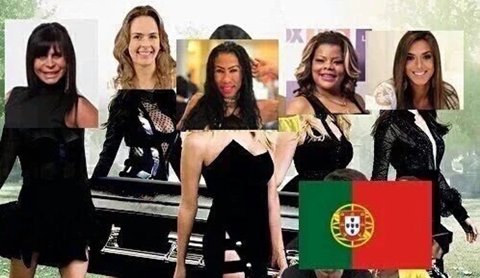 Divas brasileiras representando a vitória do país (Foto: Reprodução/Twitter)