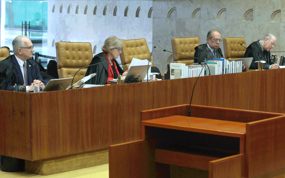 Ministros do STF durante sessão na qual julgaram ensino religioso nas escolas públicas (Foto: Carlos Moura/SCO/STF)