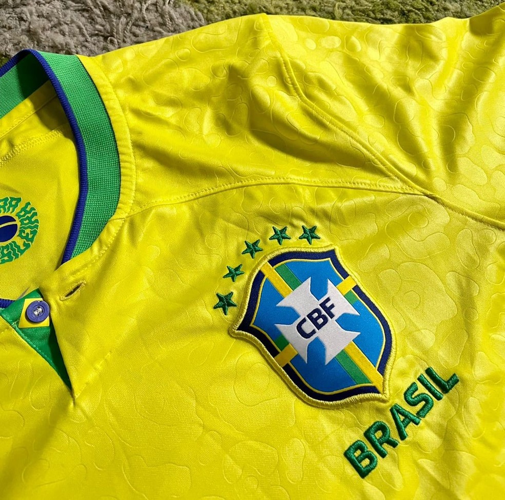 Camisa da seleção brasileira Brasil na Copa do Mundo de 2022 — Foto: ge