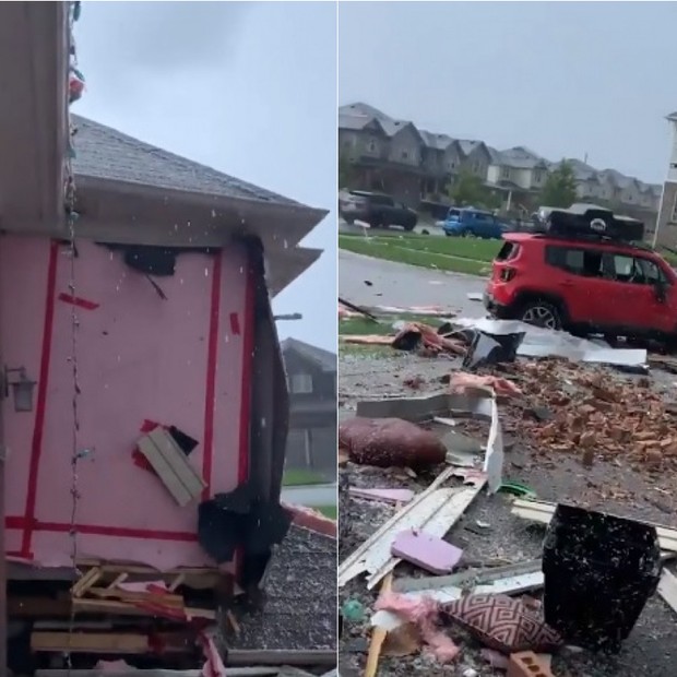 Canadense mostra estragos em casa após passagem de tornado: O telhado se foi (Foto: Reprodução/Instagram @abcnews)