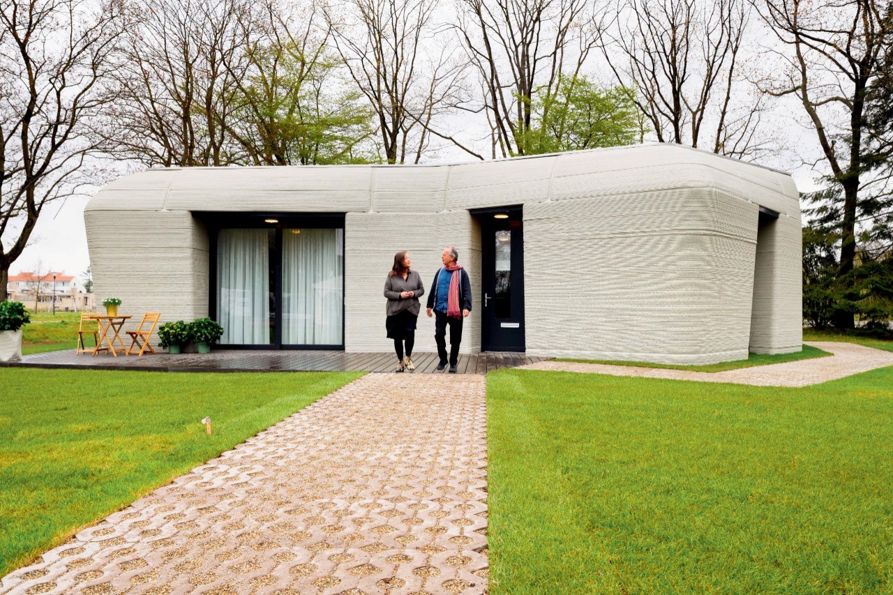 Casa impressa em 3D na Holanda tem 94 m2  (Foto: Divulgação)