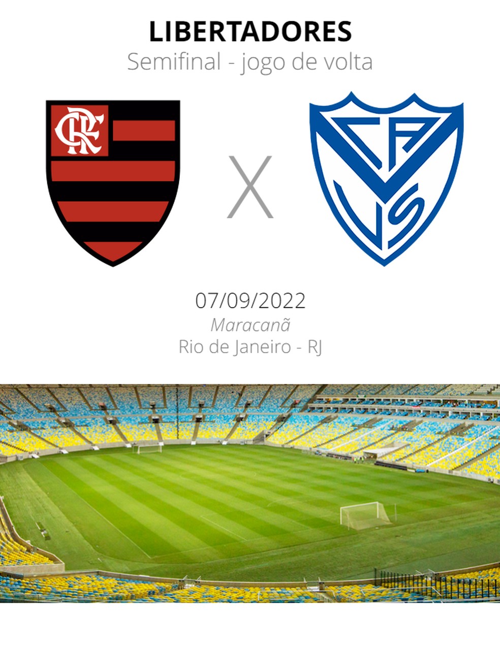 Flamengo decide nesta quarta com o V�lez a vaga para a final da Libertadores � Foto: ge