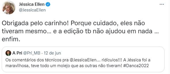 Jessica Ellen (Foto: Reprodução / Twitter)