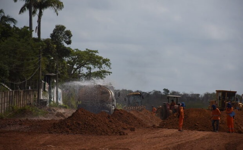 Obras na BR-343 em Teresina — Foto: Divulgação/Governo do Piauí
