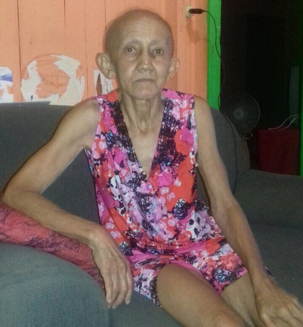 Maria Ferreira Delfino, de 73 anos saiu de Boca do Acre, no Amazonas, para Rio Branco devido a tratamento contra o câncer (Foto: Arquivo da Família )