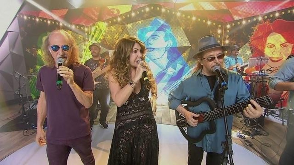 O Grande Encontro: Elba Ramalho, Alceu Valença e Geraldo Azevedo — Foto: Fantástico