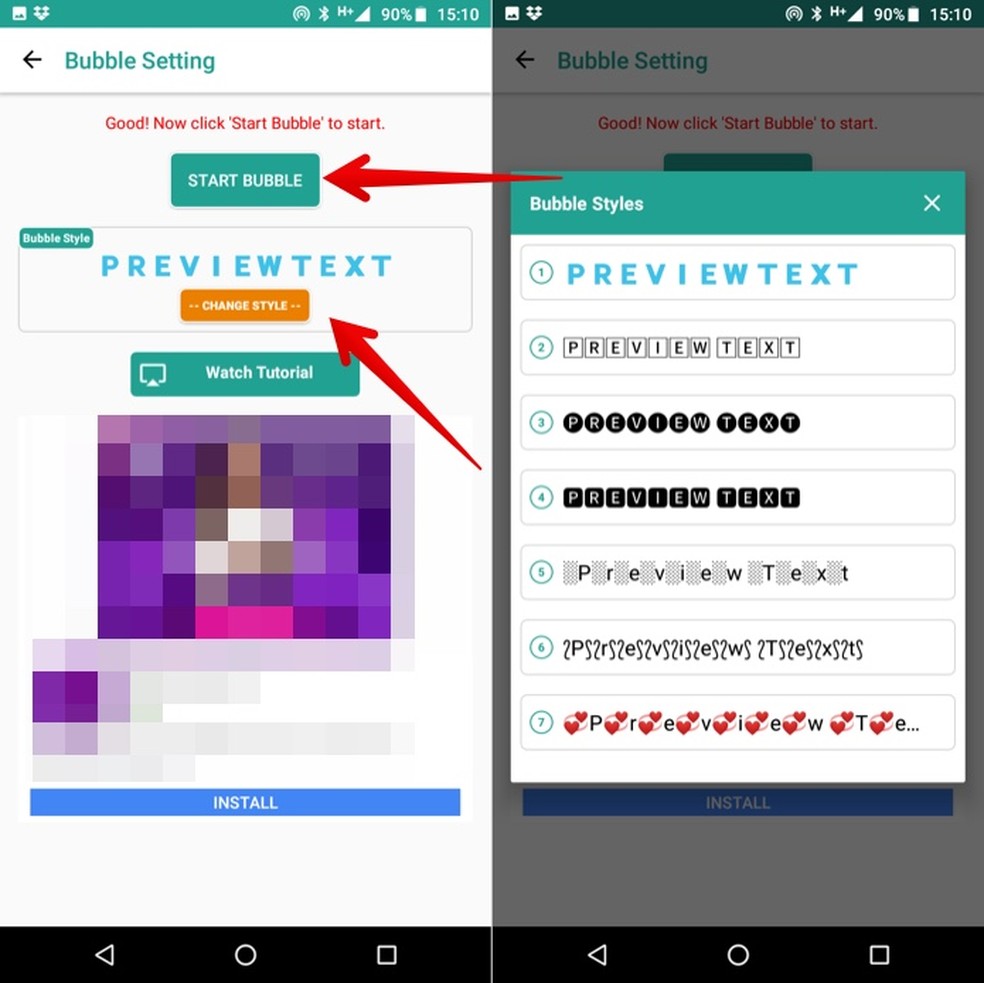 Personalizando fonte preferida para criar um atalho ao Chat Styles — Foto: Reprodução/Helito Beggiora