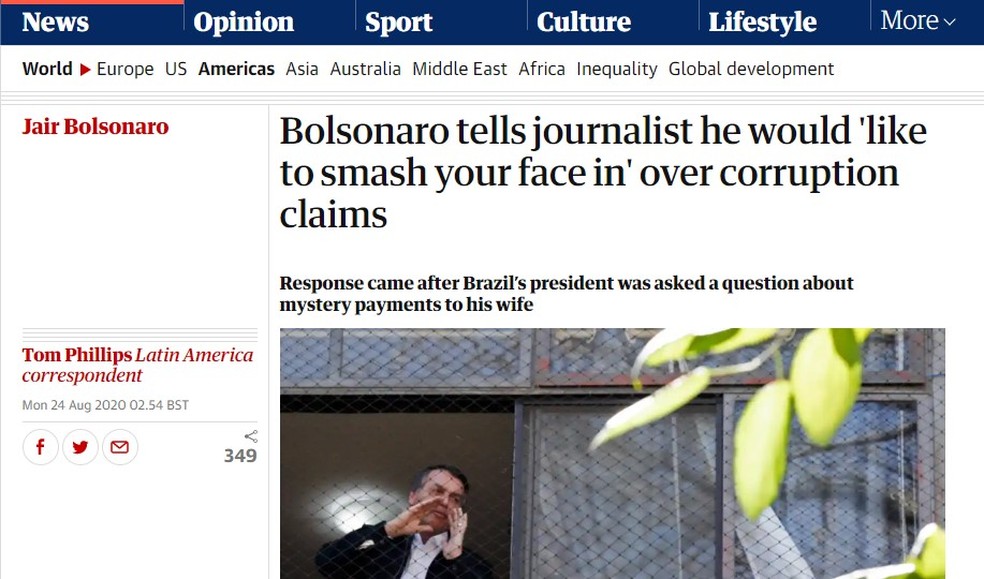 Mídia estrangeira noticia ameaça de Bolsonaro a repórter