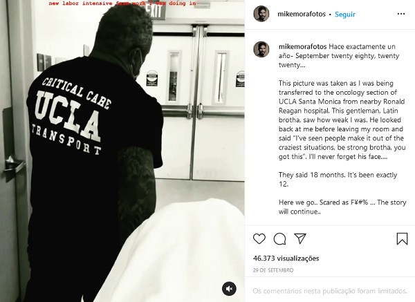 O post do marido da cantora Kelis revelando seu diagnóstico (Foto: Instagram)