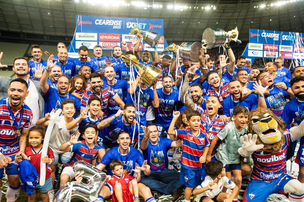 Fortaleza é pentacampeão estadual — Foto: Thiago Gadelha / SVM