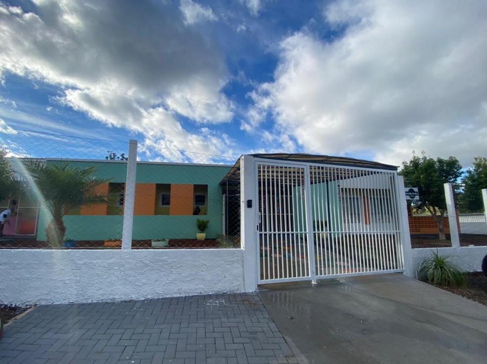 Creche em Saudades voltou a ter aulas nesta segunda-feira (24) — Foto: Allan Borges/NSC TV