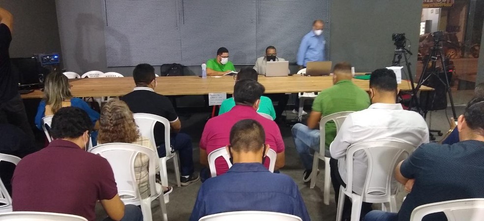 Convenção do PSC oficializou a candidatura do empresário João Pingarilho à Prefeitura de Santarém — Foto: Márcio Bezerra/Tv Tapajós