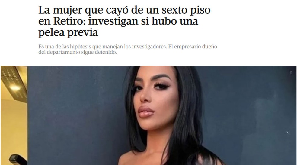 Imagem publicada no site do jornal argentino Clarn — Foto: Reproduo/Clarn