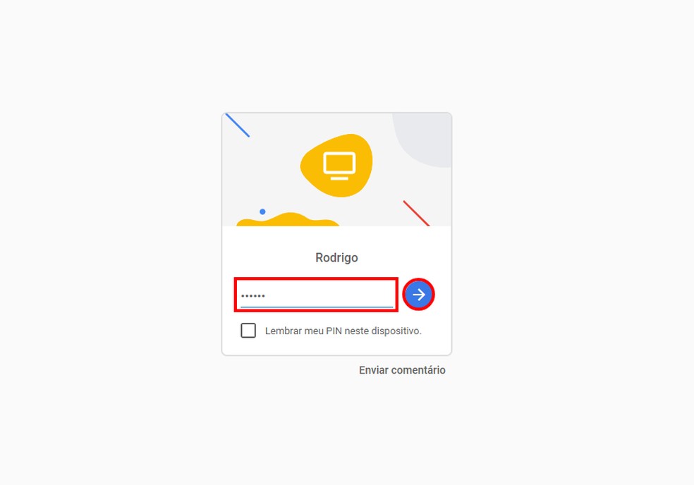 É preciso digitar o PIN no Chrome Remote Desktop para acessar o PC — Foto: Reprodução/Rodrigo Fernandes