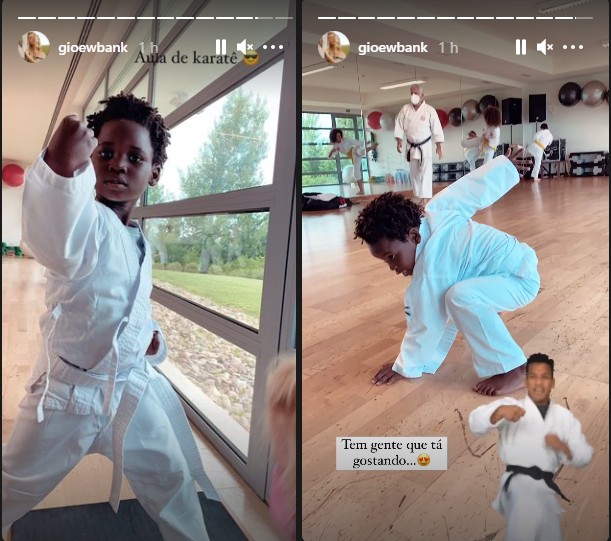 Giovanna Ewbank mostra Bless na aula de karatê (Foto: Reprodução Instagram)
