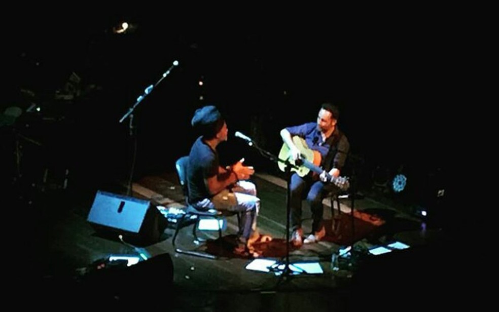 Carlinhos Brown cantou com Jorge Drexler em Salvador (Foto: Arquivo Pessoal)