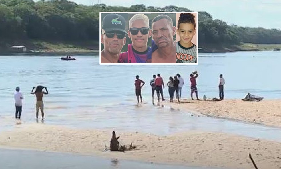 Gilsonei, Pablo Ruan, Gilson e Kaique morreram afogados no Rio Grande; velório deve acontecer em Ribeirão Bonito  — Foto: Reprodução/Integração e Facebook