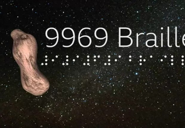Um asteroide chamado Braille (Foto: BBC News)