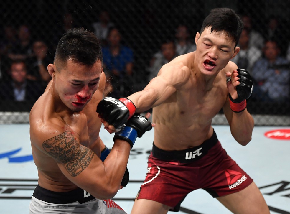 Su Mudaerji teve boa atuaÃ§Ã£o na vitÃ³ria contra Andre Soukhamthath â?? Foto: Getty Images