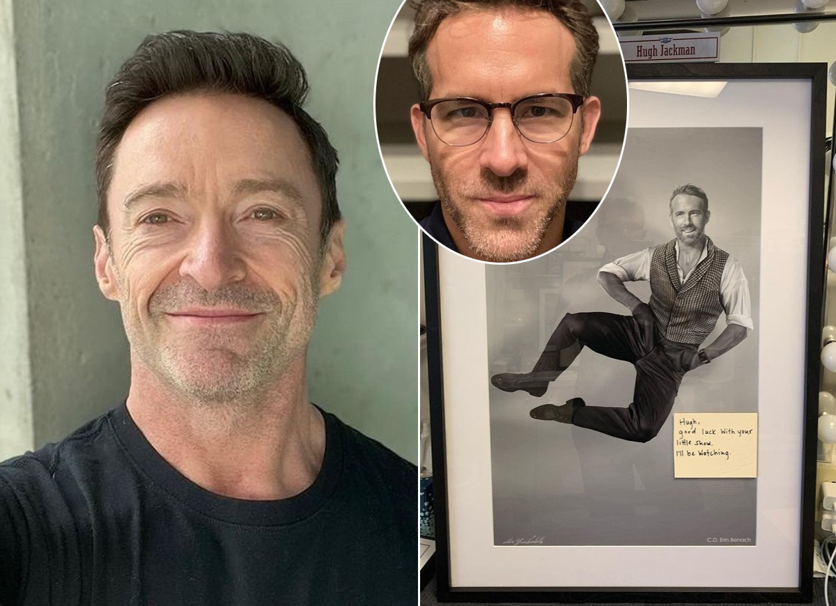 Hugh Jackman e o presente de Ryan Reynolds (Foto: Reprodução Instagram)