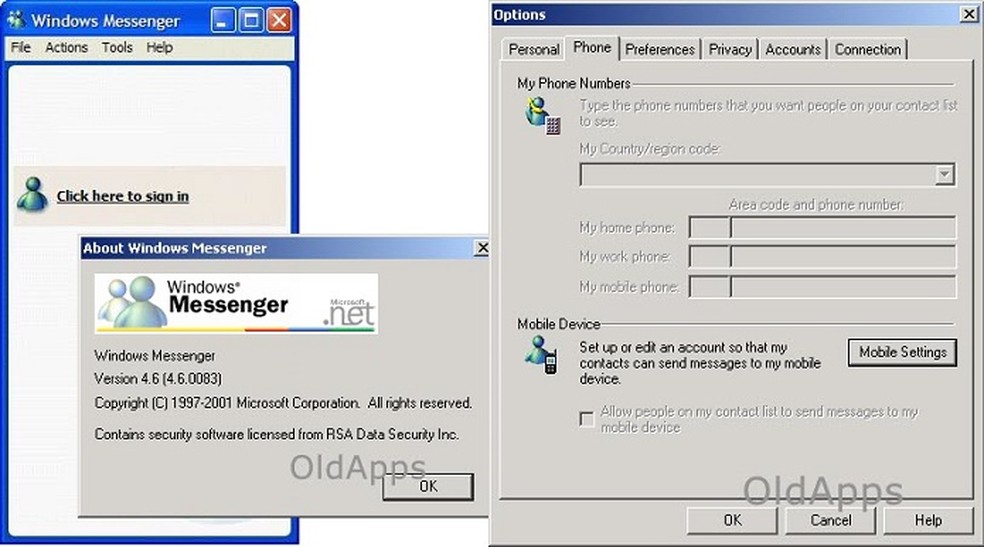 Versão 4.6 do MSN Messenger, lançada em 2000 (Foto: Reprodução/TechTudo)