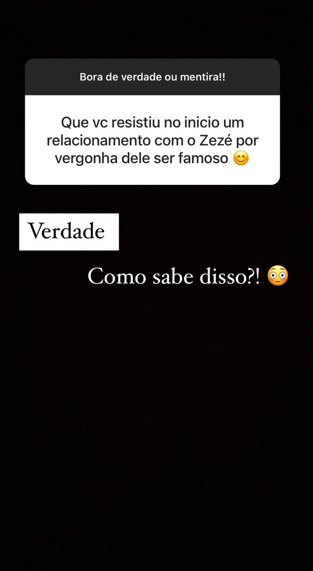 Graciele Lacerda fala sobre começo de namoro com Zezé (Foto: Reprodução Instagram)