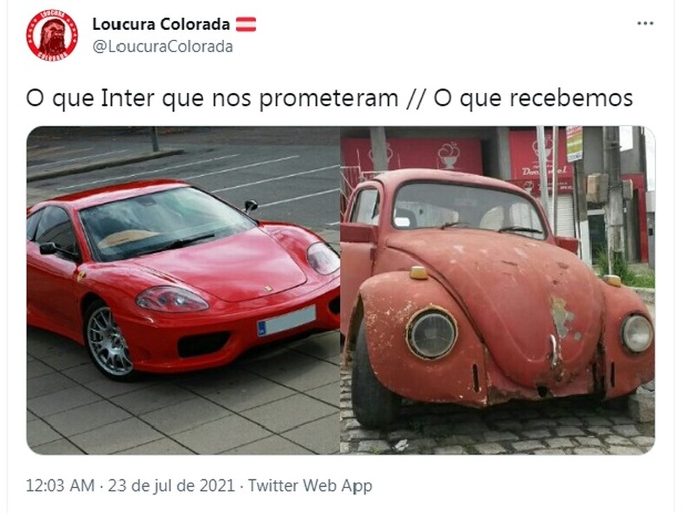 Ferrari X Fusca Saudades De Abel E Gols Perdidos Os Memes Da Eliminacao Do Inter Internacional Ge