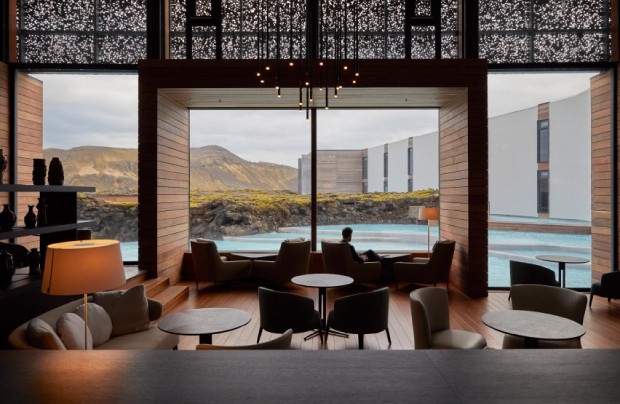 Hotel na Islândia tem parades feitas com rochas de lavas (Foto: Divulgação)