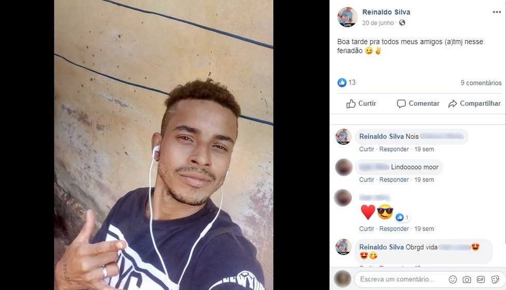 Parentes relataram que rapaz de 22 anos foi arrastado pela correnteza do Rio Pardo e desapareceu — Foto: Facebook/Reprodução