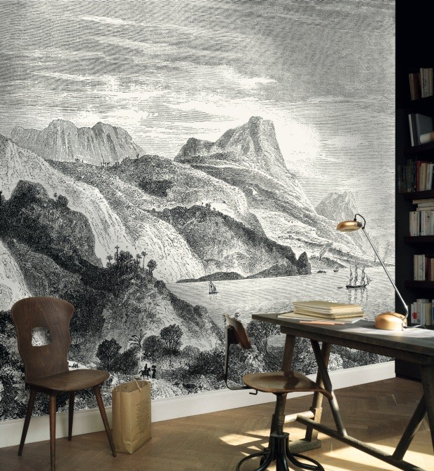 Efeito cênico - paisagens pintadas em murais ou papéis de parede (Foto: Divulgação)