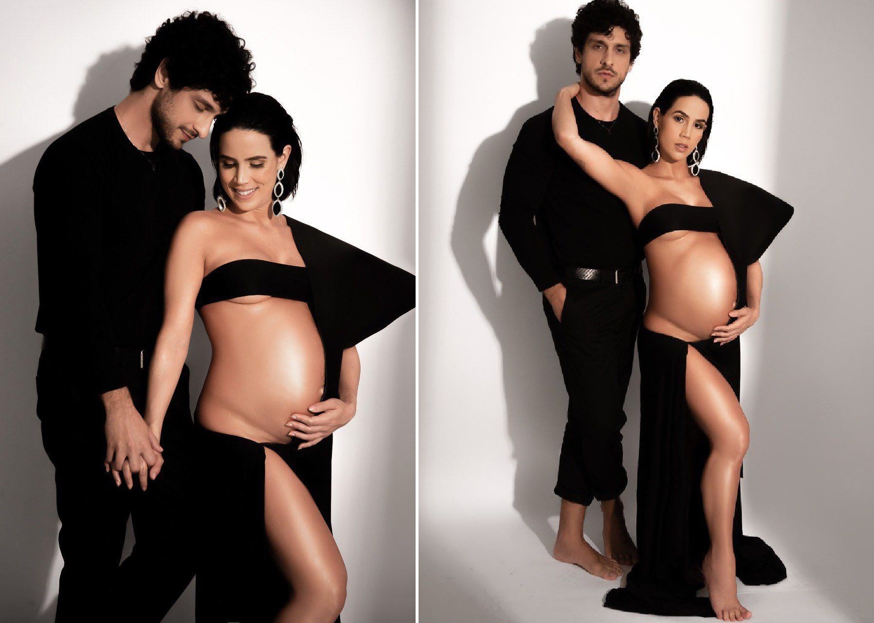 Pérola Faria e o noivo, o ator Mario Bregieira, esperam o primeiro bebê (Foto:  Jeniffer Castro)