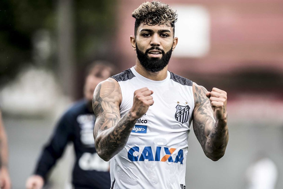 Gabriel fica no Flamengo até o fim de 2019 — Foto: Ivan Storti/Santos FC