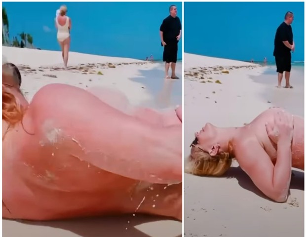 Homem desconfortável em vídeo de topless de Britney Spears diverte fãs (Foto: Instagram)
