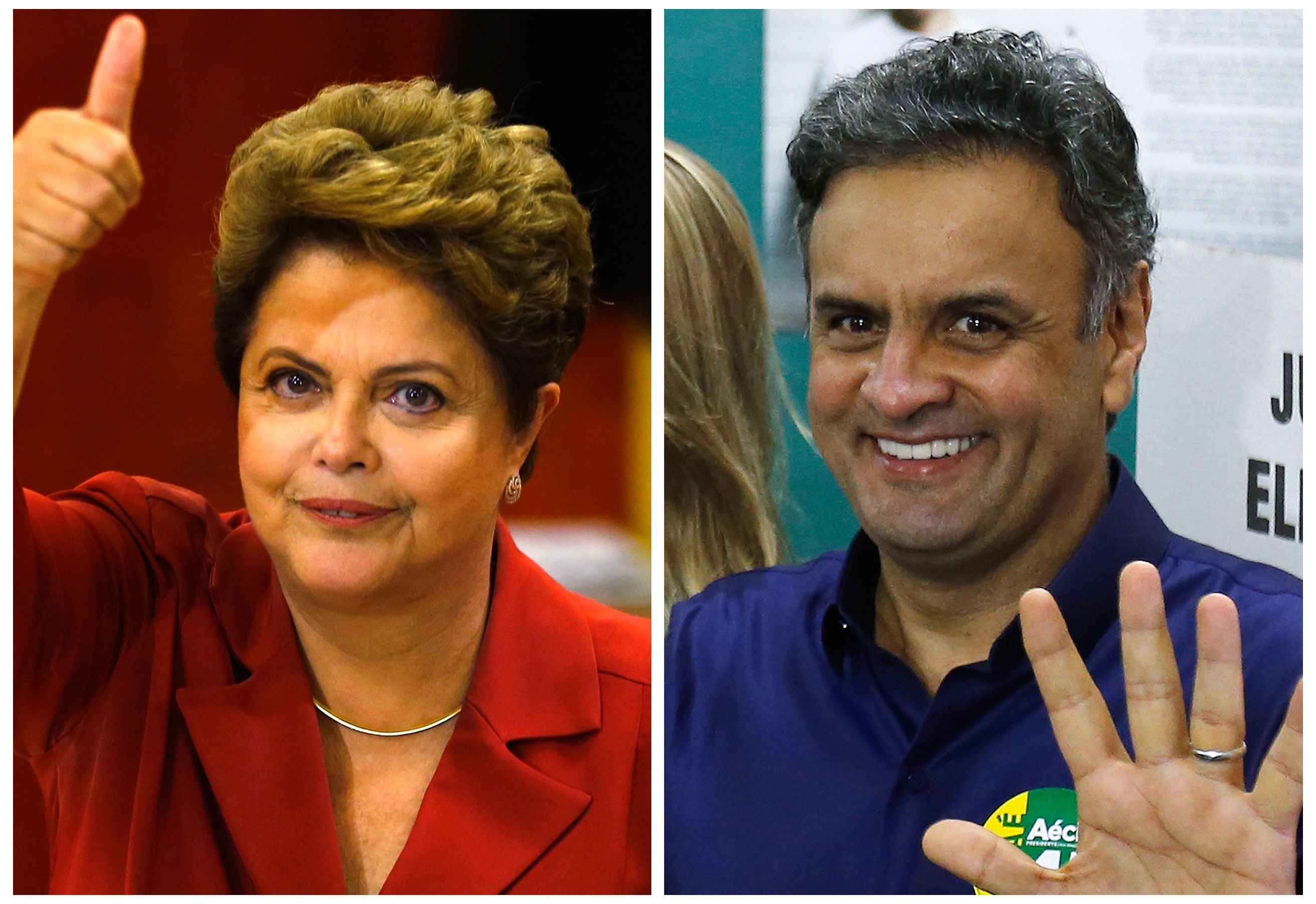 Aécio Neves; Dilma Rousseff  (Foto: Reuters)