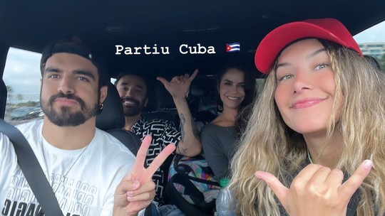 Caio Castro viaja para Cuba com amigos e a namorada, Daia de Paula: “Partiu” 