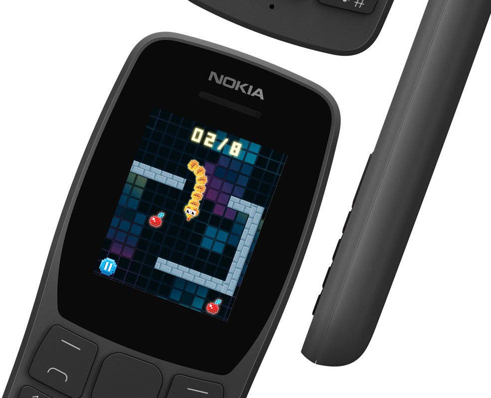 Nokia 110 traz versão moderna do jogo da cobrinha — Foto: Divulgação/Nokia