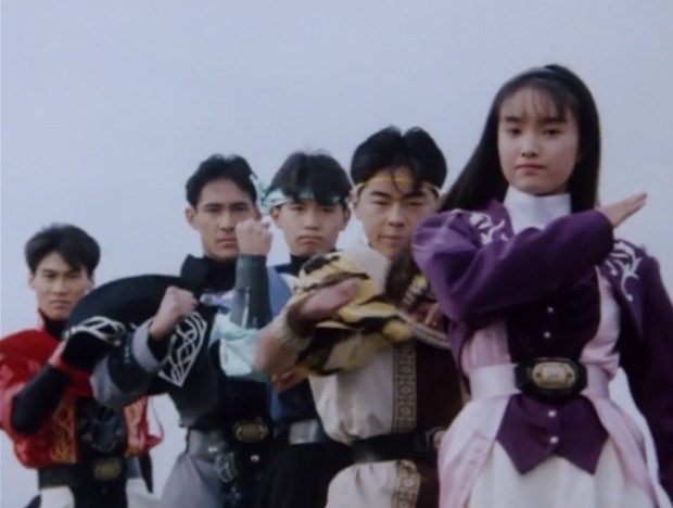 O elenco original da série Zyuranger, que deu origem aos Power Rangers (Foto: Reprodução)