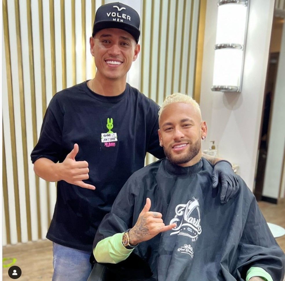 Neymar de visual novo para a volta à seleção brasileira — Foto: Reprodução