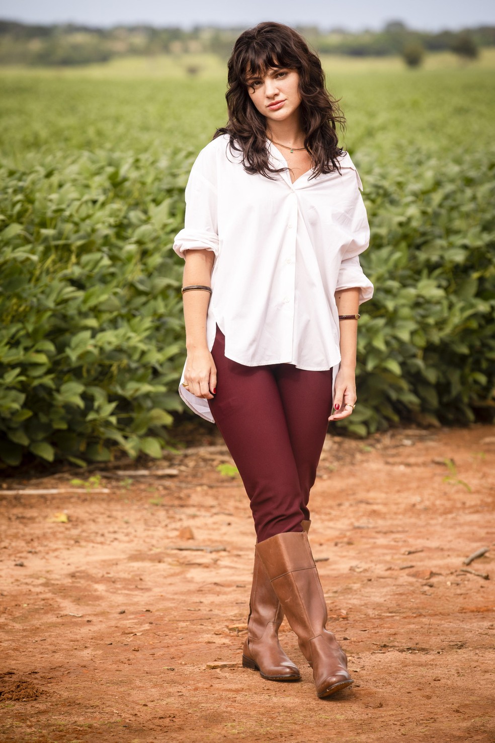 Debora Ozório é Petra em Terra e Paixão — Foto: Globo / João Miguel Júnior