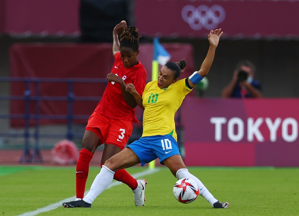 Aos 35 anos, Marta ainda sonha em representar o Brasil nos Jogos Ol&iacute;mpicos de Paris, em 2024 &mdash; Foto: REUTERS/Amr Abdallah Dalsh