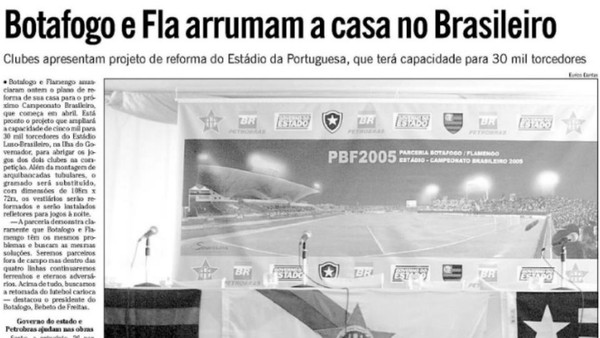 Presidentes amigos e dirigentes de estatal fizeram Bota e Fla dividirem teto em 2005