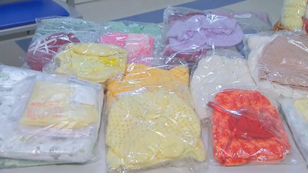 Campanha "Aqueça quem está chegando" é promovida pela Maternidade Santa Isabel  — Foto: Reprodução/ TV TEM