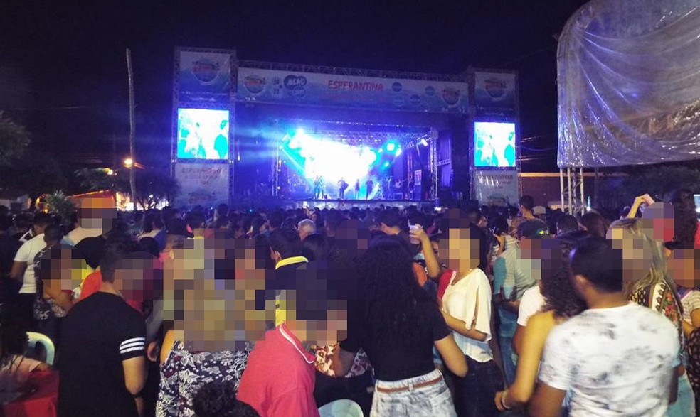 Palco foi montado para evento que durou três dias em Esperantina (Foto: Divulgação/Prefeitura de Luzilândia)