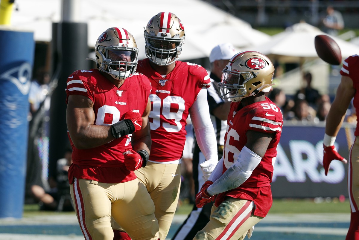 Defesa domina, San Francisco 49ers vence o Los Angeles Rams e segue ...