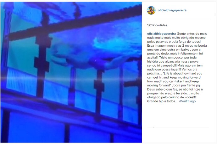 Desabafo Thiago Pereira natação Pan Toronto (Foto: Reprodução / Instagram)