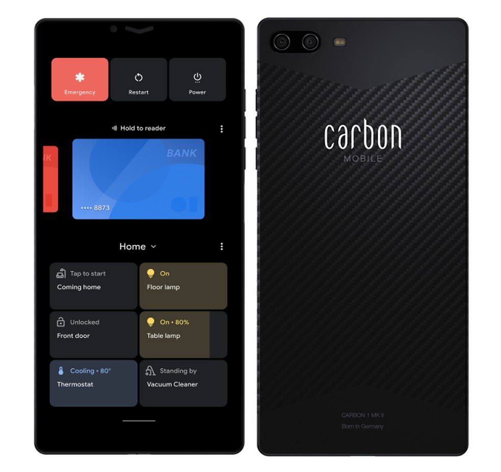 Carbon 1 Mark II tem display AMOLED de 6 polegadas e câmera dupla de 12 MP — Foto: Reprodução/Pocketnow