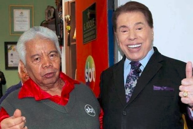 Silvio Santos e Roque em registro da década de 1990 (Foto: Reprodução/Instagram)